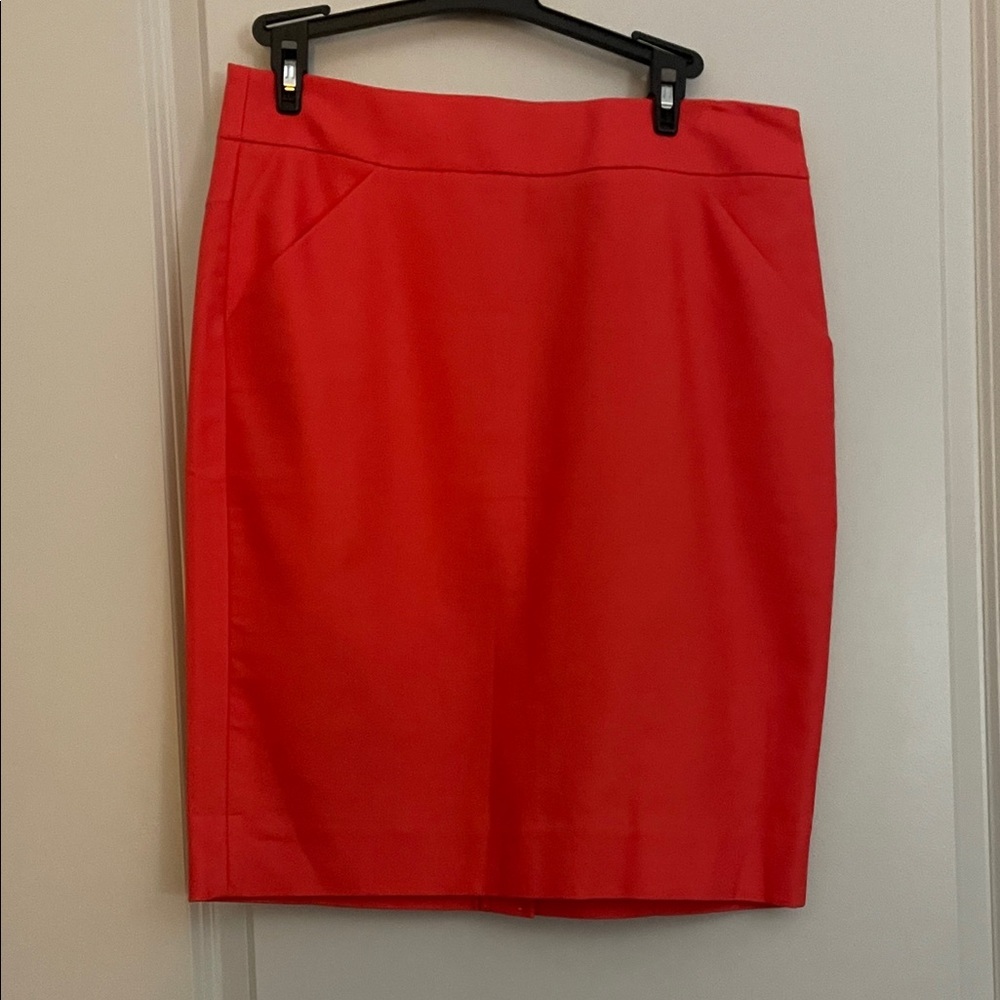 J. Crew Vibrant Peach Pencil Skirt